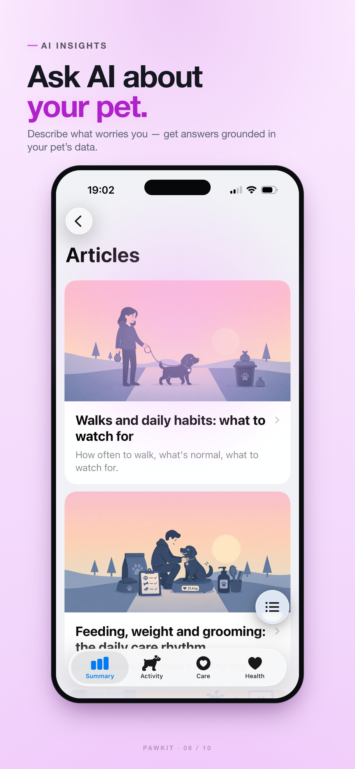AI insights screen